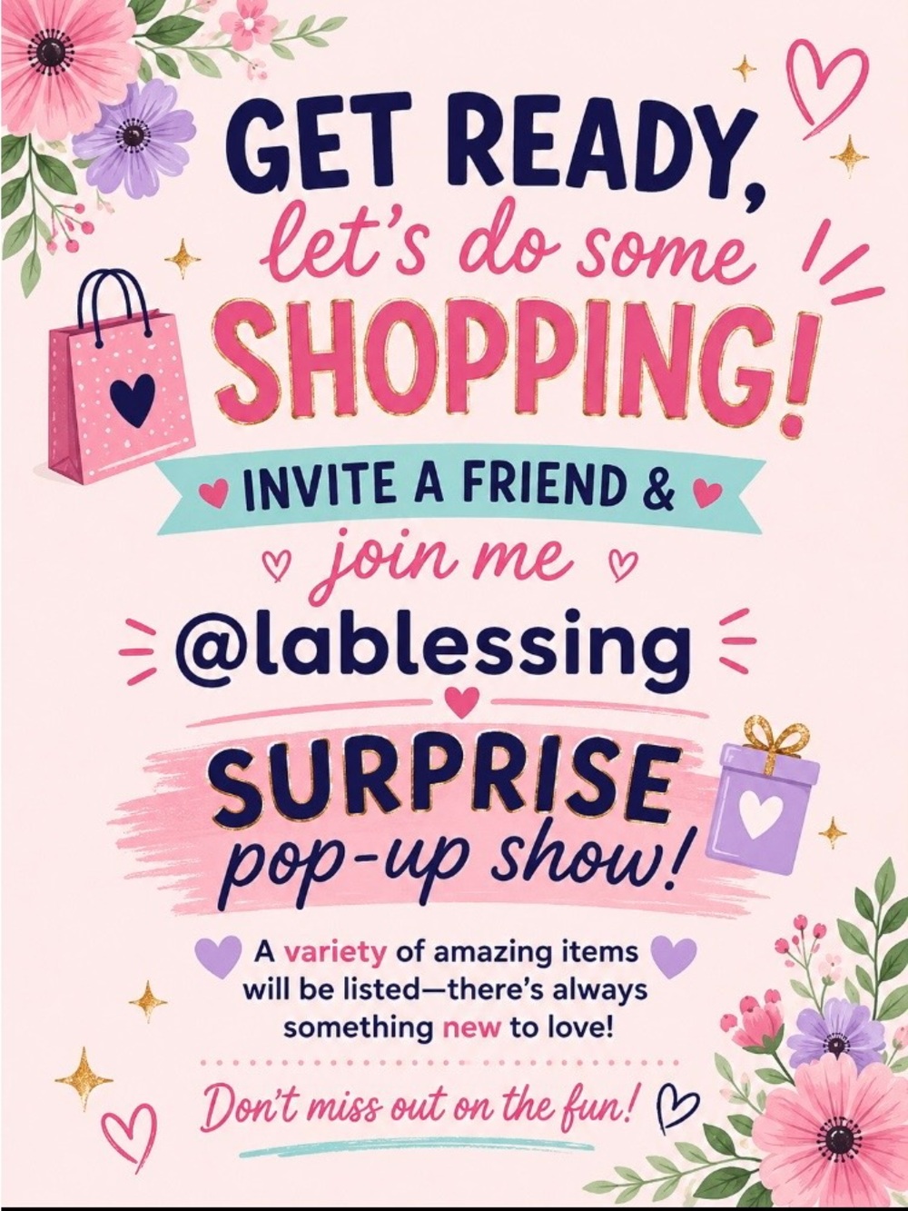 Surprise Pop-Up Show Invitation Poster - Pink